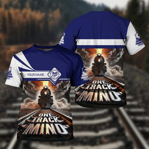 Railspirit Personalized B&O Great States Railroad T Shirt One Track Mind Train Printed Shirt