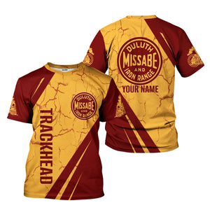 Railspirit Personalized Duluth, Missabe, & Iron Range Railroad T-Shirt Crackle Texture Style Shirt For Trackhead