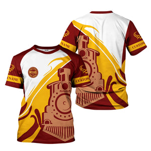 Railspirit Personalized Duluth, Missabe, & Iron Range Railroad T-Shirt Flame-Inspired Style Shirt Gift Idea For Train Lovers