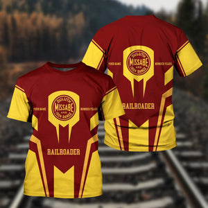 Railspirit Personalized Duluth, Missabe, & Iron Range Railroad T-Shirt Custom Year Railroader Shirt Gift Idea For Train Lover