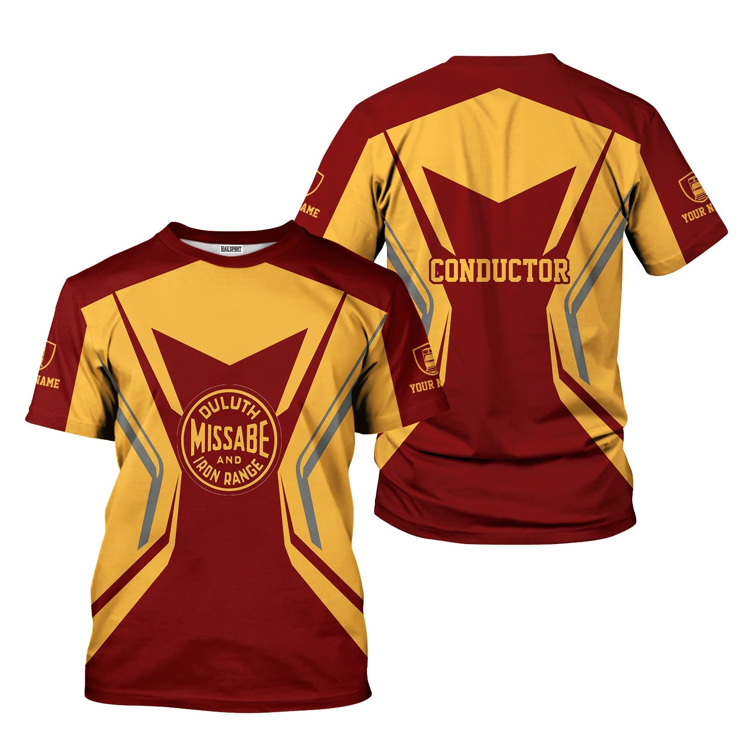 Railspirit Personalized Duluth, Missabe, & Iron Range Railroad T-Shirt Unique Style with Custom Job Train Shirt