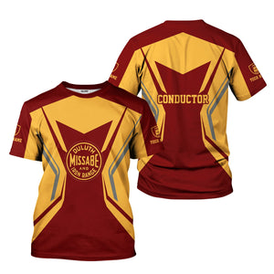 Railspirit Personalized Duluth, Missabe, & Iron Range Railroad T-Shirt Unique Style with Custom Job Train Shirt