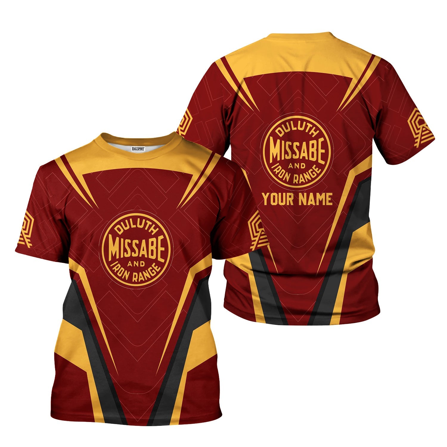 Railspirit Personalized Duluth, Missabe, & Iron Range Railroad T-Shirt Railway Inspired Apparel Train Shirt for Train Lovers