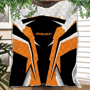 Railspirit Personalized BNSF Railway Premium Quilts Strong Line Train Premium Quilts Gift Idea For Train Lover