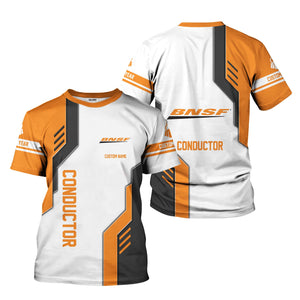 Railspirit Personalized BNSF Railway T-Shirt Unique Railway Style with Custom Job Train Shirt