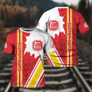Railspirit Personalized Kansas City Southern T-Shirt All Over Printed Unisex Shirt