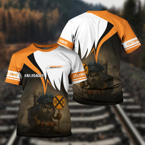 Railspirit Personalized BNSF Railway T-Shirt Angry Train Shirt Gift Idea For Train Lover
