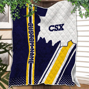 Railspirit Personalized CSX Transportation Railroad Premium Quilts Vintage All Over Printed Premium Quilts
