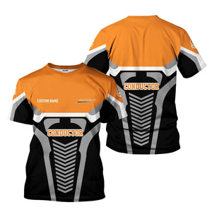 Railspirit Personalized BNSF Railway T-Shirt Track-Inspired with Custom Job Position Train Shirt