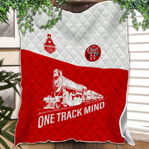 Railspirit Personalized The Chief Santa Fe Railroad Premium Quilt One Track Mind Train Premium Quilt Gift Idea For Train Lover