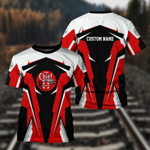 Railspirit Personalized The Chief Santa Fe Railroad T Shirt Strong Line Style Train Unisex Shirt All Over Print