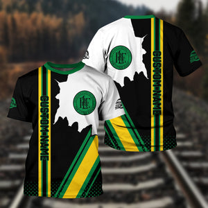 Railspirit Personalized Pittsburgh And Lake Erie Railroad T-Shirt All Over Printed Unisex Shirt