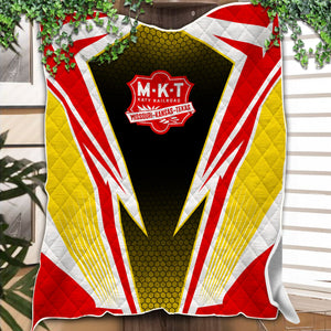 Railspirit Katy Railroad Premium Quilts Lightning Graphic Style Premium Quilts Gift Idea For Train Lover