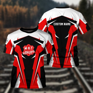 Railspirit Personalized Katy Railroad T Shirt Strong Line Style Train Unisex Shirt All Over Print