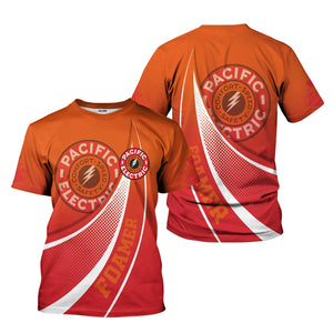 Railspirit Personalized Pacific Electric Railroad T-Shirt Railway-Themed Style Shirt Gift Idea For Trainspotter