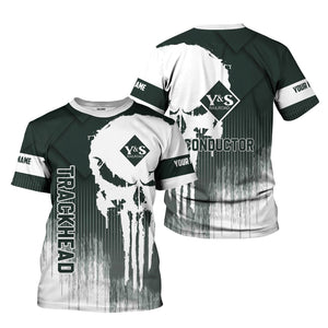 Railspirit Personalized Youngstown & Southern Railroad T-Shirt Skull Design with Custom Job Train Shirt for Trackhead Crew