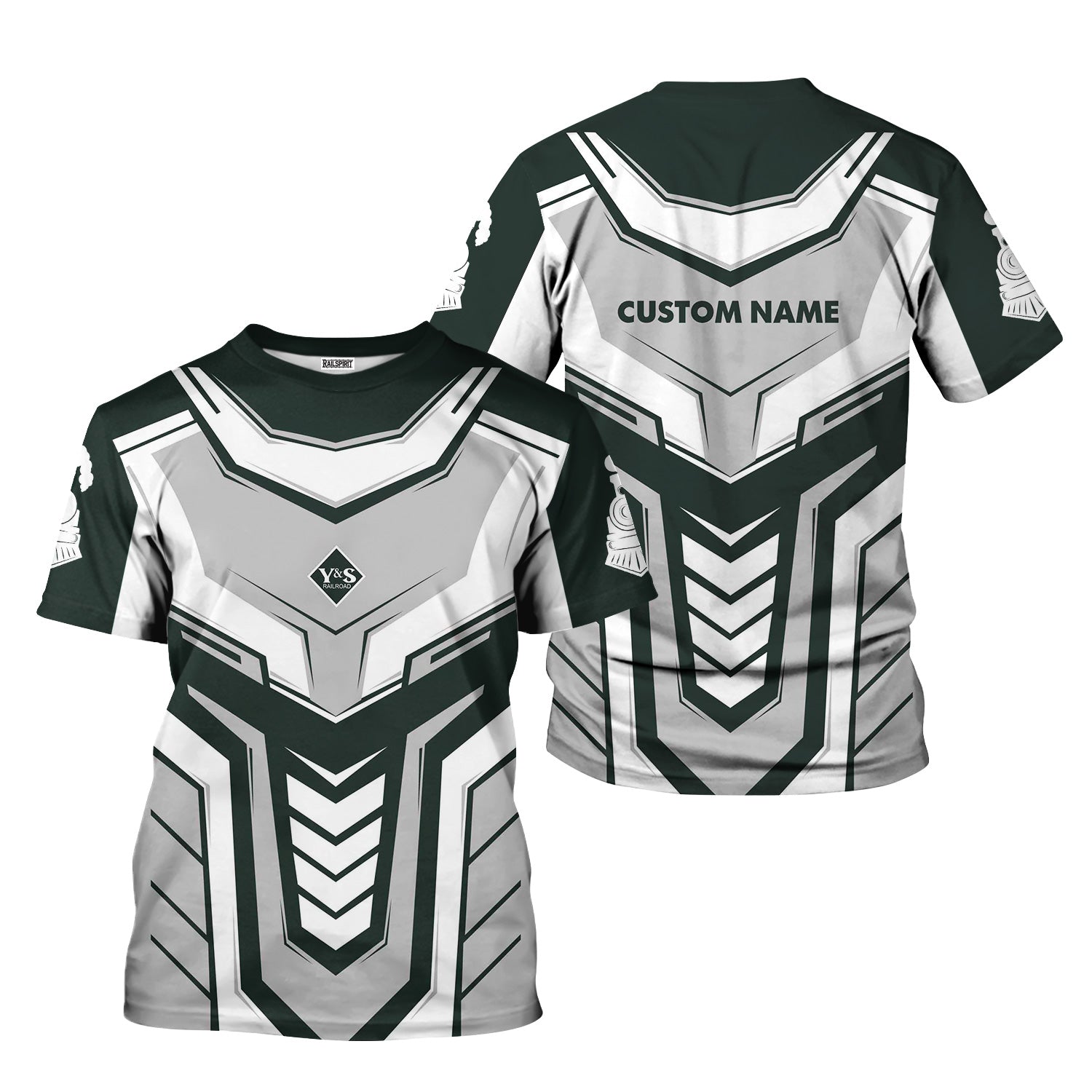 Railspirit Personalized Youngstown & Southern Railroad T-Shirt Armor-Inspired Design Train Shirt All Over Print