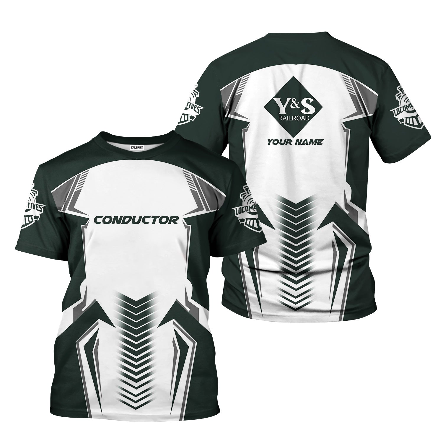 Railspirit Personalized Youngstown & Southern Railroad T-Shirt Standout Style with Custom Position Train Shirt