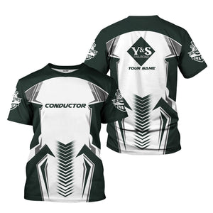 Railspirit Personalized Youngstown & Southern Railroad T-Shirt Standout Style with Custom Position Train Shirt