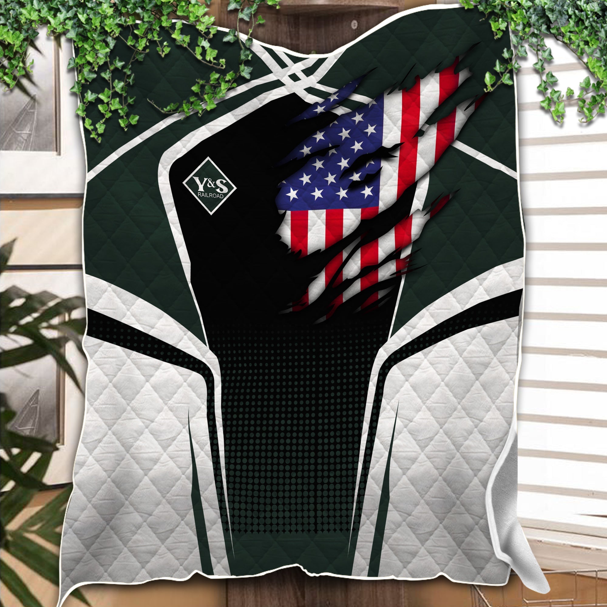 Railspirit Personalized Youngstown & Southern Railroad Premium Quilts American Vintage All Over Printed Premium Quilts