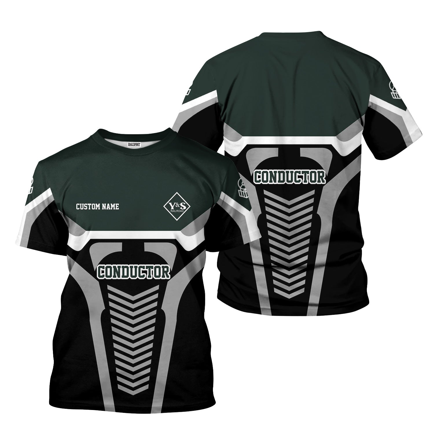 Railspirit Personalized Youngstown & Southern Railroad T-Shirt Track-Inspired with Custom Job Position Train Shirt