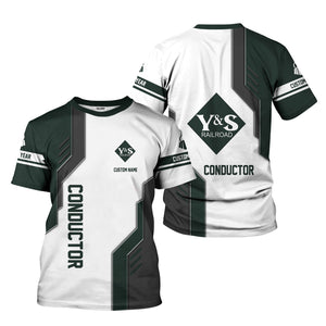 Railspirit Personalized Youngstown & Southern Railroad T-Shirt Unique Railway Style with Custom Job Train Shirt