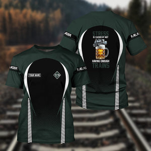 Railspirit Personalized Youngstown & Southern Railroad T Shirt Stress Is Caused By Not Having Enough Trains Shirt All Over Print