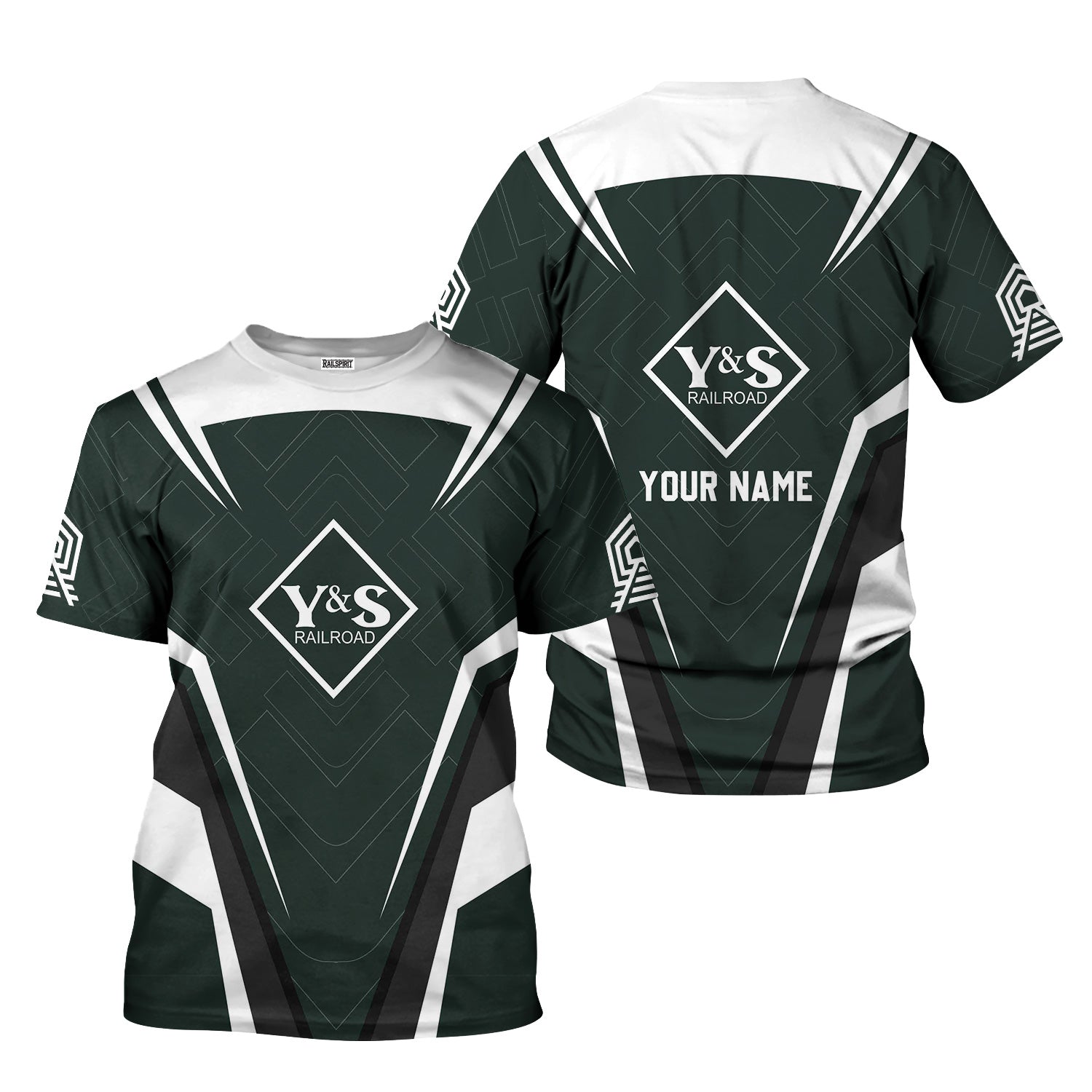 Railspirit Personalized Youngstown & Southern Railroad T-Shirt Railway Inspired Apparel Train Shirt for Train Lovers