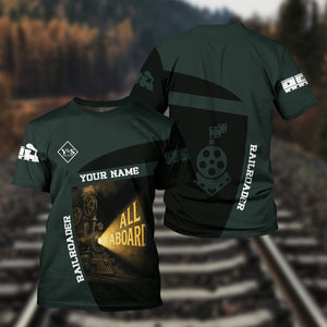 Railspirit Personalized Youngstown & Southern Railroad T-Shirt All Aboard Steam Train Movie Projector Style Shirt