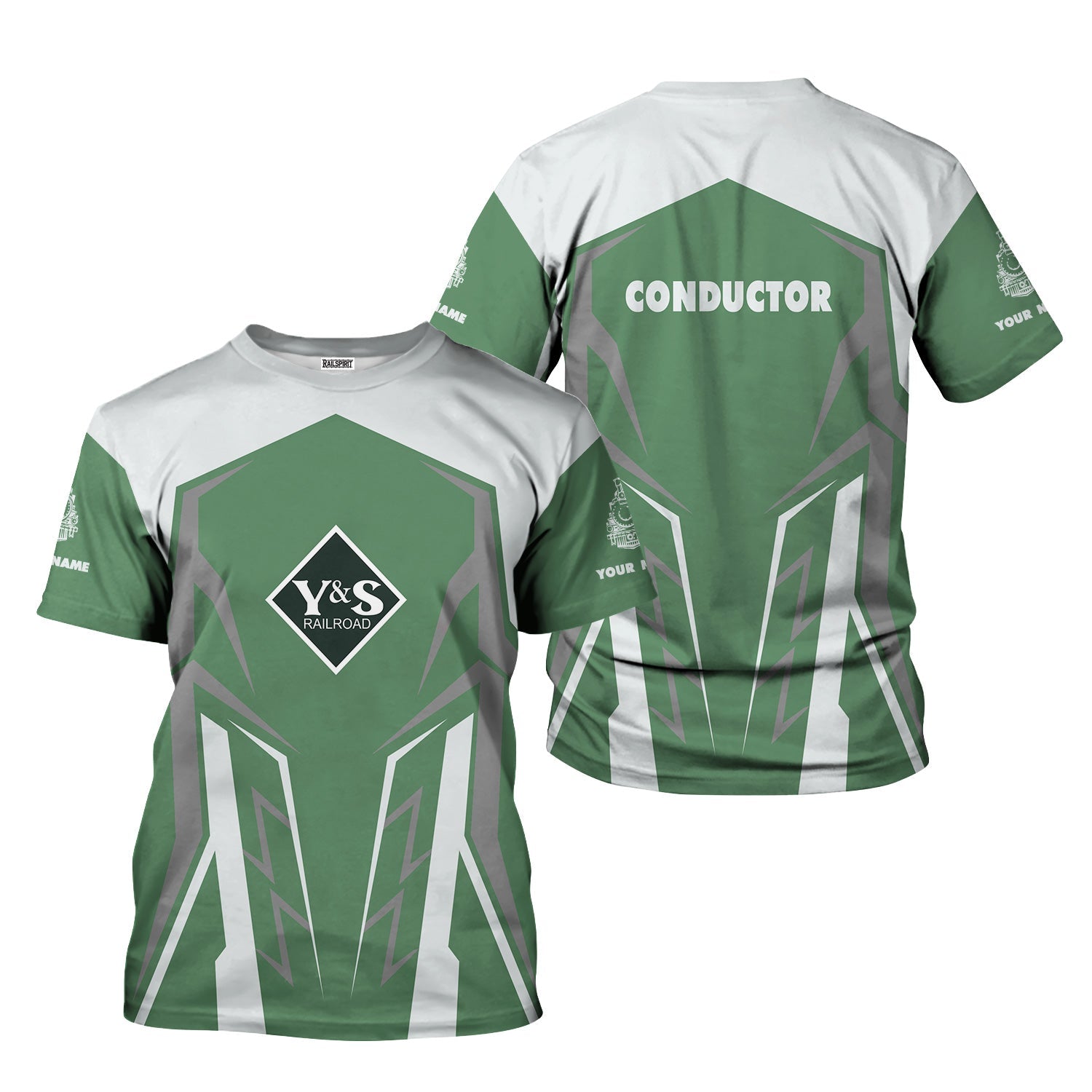 Railspirit Personalized Youngstown & Southern Railroad T-Shirt Futuristic Design with Custom Job Train Shirt