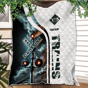 Railspirit Personalized Youngstown & Southern Railroad Premium Quilts Railroad Crossing Sign Quilts All Over Print