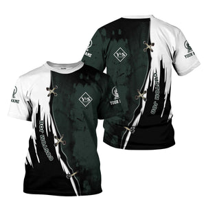 Railspirit Personalized Youngstown & Southern Railroad T-Shirt Retro Stitches Design with Custom Position Train Shirt