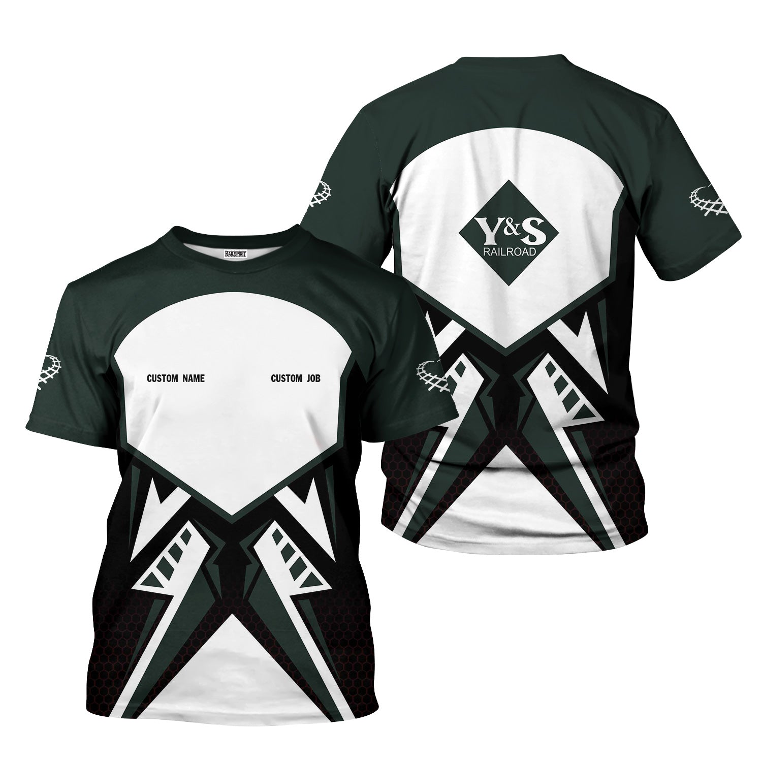 Railspirit Personalized Youngstown & Southern Railroad T-Shirt Vibriant Style with Custom Position Train Shirt