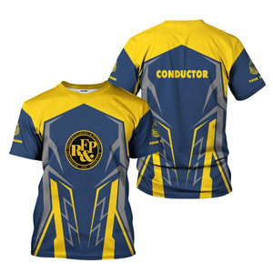 Railspirit Personalized Richmond, Fredericksburg And Potomac Railroad T-Shirt Futuristic Design with Custom Job Train Shirt