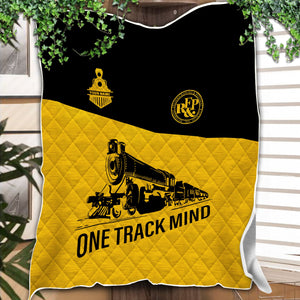 Railspirit Personalized Richmond, Fredericksburg And Potomac Railroad Premium Quilt One Track Mind Train Premium Quilt Gift Idea For Train Lover