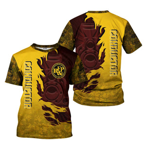 Railspirit Personalized Richmond, Fredericksburg And Potomac Railroad T-Shirt Blazing Style with Custom Position Train Shirt