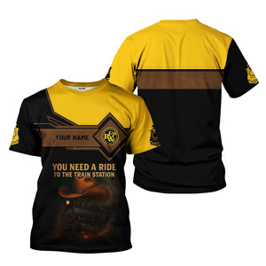 Railspirit Personalized Richmond, Fredericksburg And Potomac Railroad T-Shirt You Need A Ride To The Train Station Shirt For Train Lovers