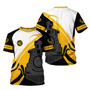 Railspirit Personalized Richmond, Fredericksburg And Potomac Railroad T-Shirt Flame-Inspired Style Shirt Gift Idea For Train Lovers