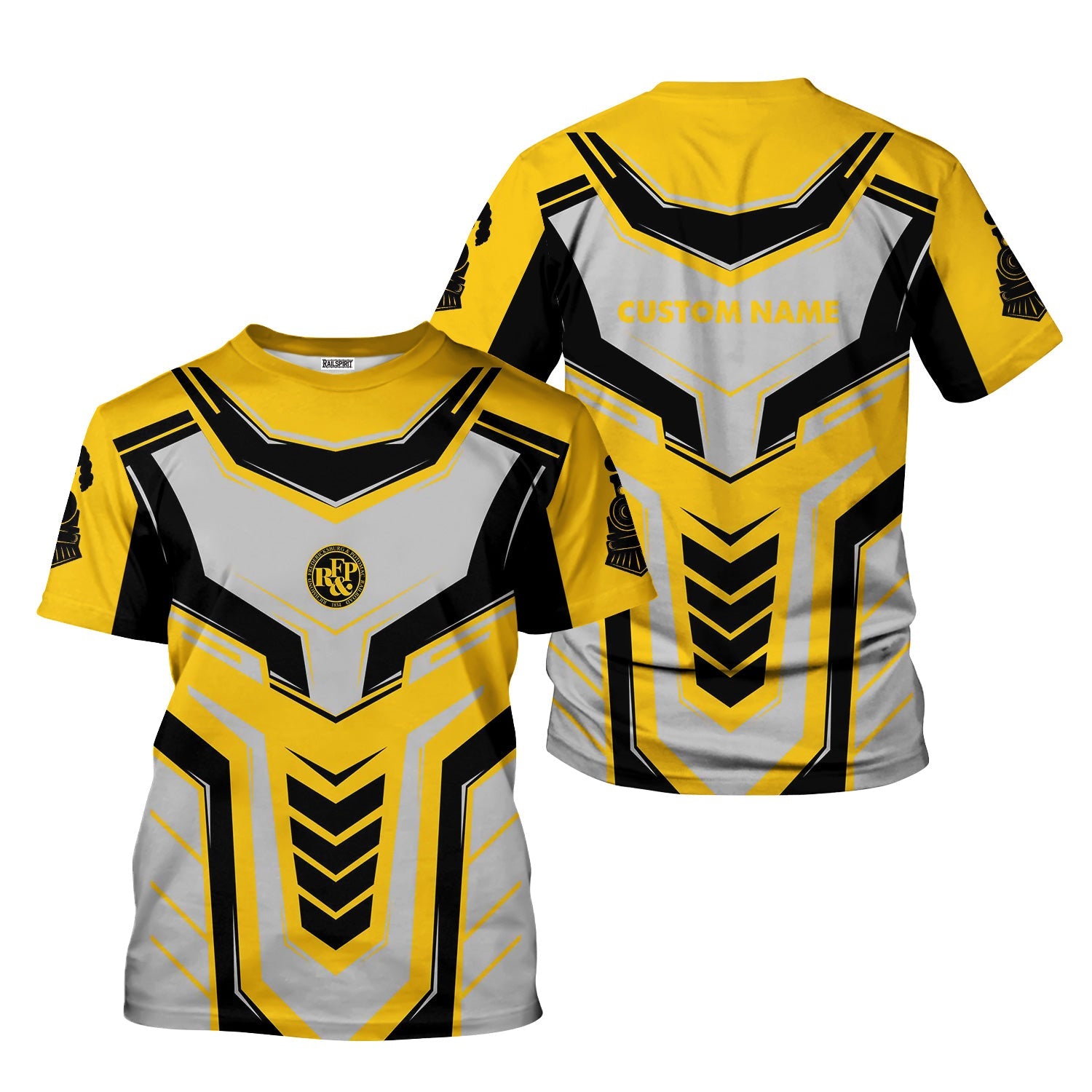 Railspirit Personalized Richmond, Fredericksburg And Potomac Railroad T-Shirt Armor-Inspired Design Train Shirt All Over Print