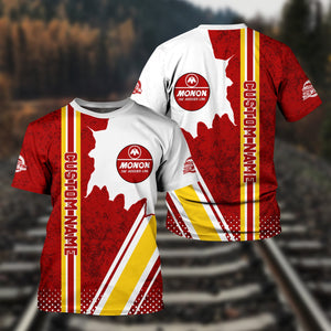 Railspirit Personalized Monon Railroad T-Shirt All Over Printed Unisex Shirt