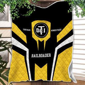 Railspirit Personalized Detroit Toledo And Ironton Railroad Premium Quilts Custom Year Railroader Gift Idea For Train Lover