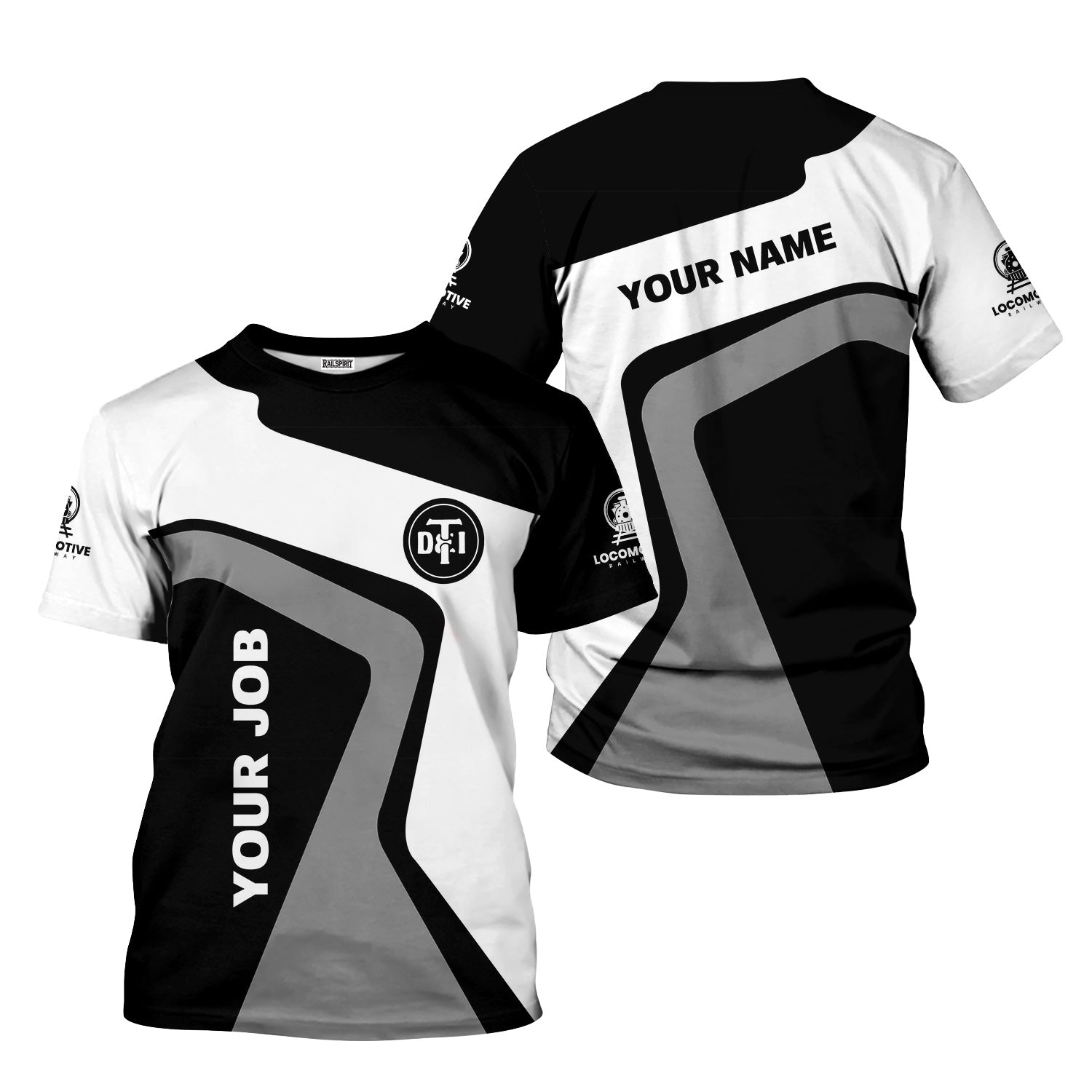 Railspirit Personalized Detroit Toledo And Ironton Railroad T-Shirt Unique Design with Custom Job Position Train Shirt