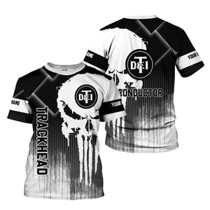 Railspirit Personalized Detroit Toledo And Ironton Railroad T-Shirt Skull Design with Custom Job Train Shirt for Trackhead Crew