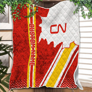 Railspirit Personalized Canadian National Railroad Premium Quilts Vintage All Over Printed Premium Quilts