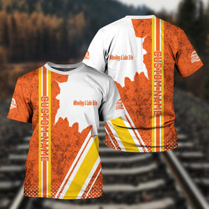 Railspirit Personalized Wheeling And Lake Erie Railroad T-Shirt All Over Printed Unisex Shirt