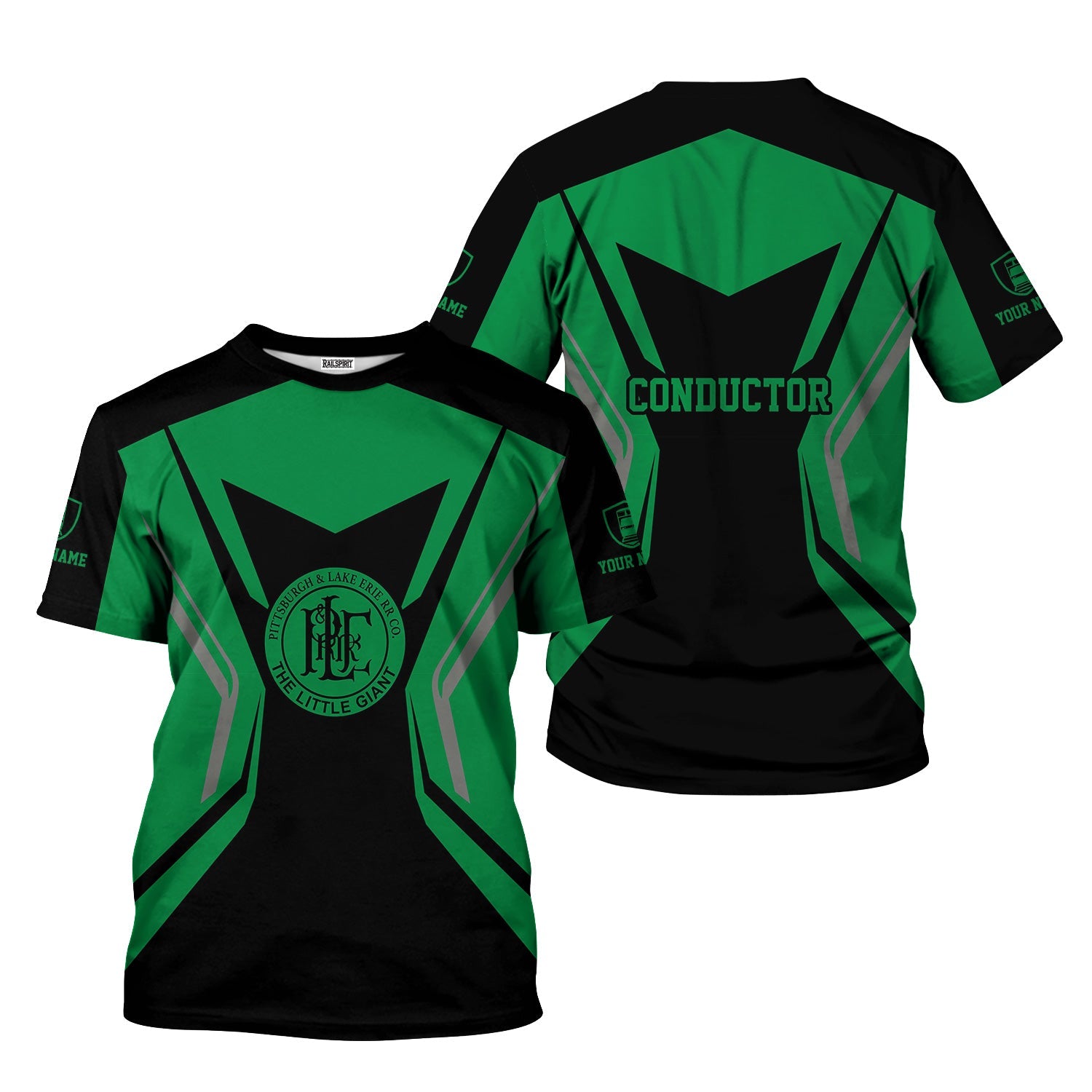 Railspirit Personalized Pittsburgh And Lake Erie Railroad T-Shirt Unique Style with Custom Job Train Shirt