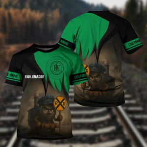 Railspirit Personalized Pittsburgh And Lake Erie Railroad T-Shirt Angry Train Shirt Gift Idea For Train Lover