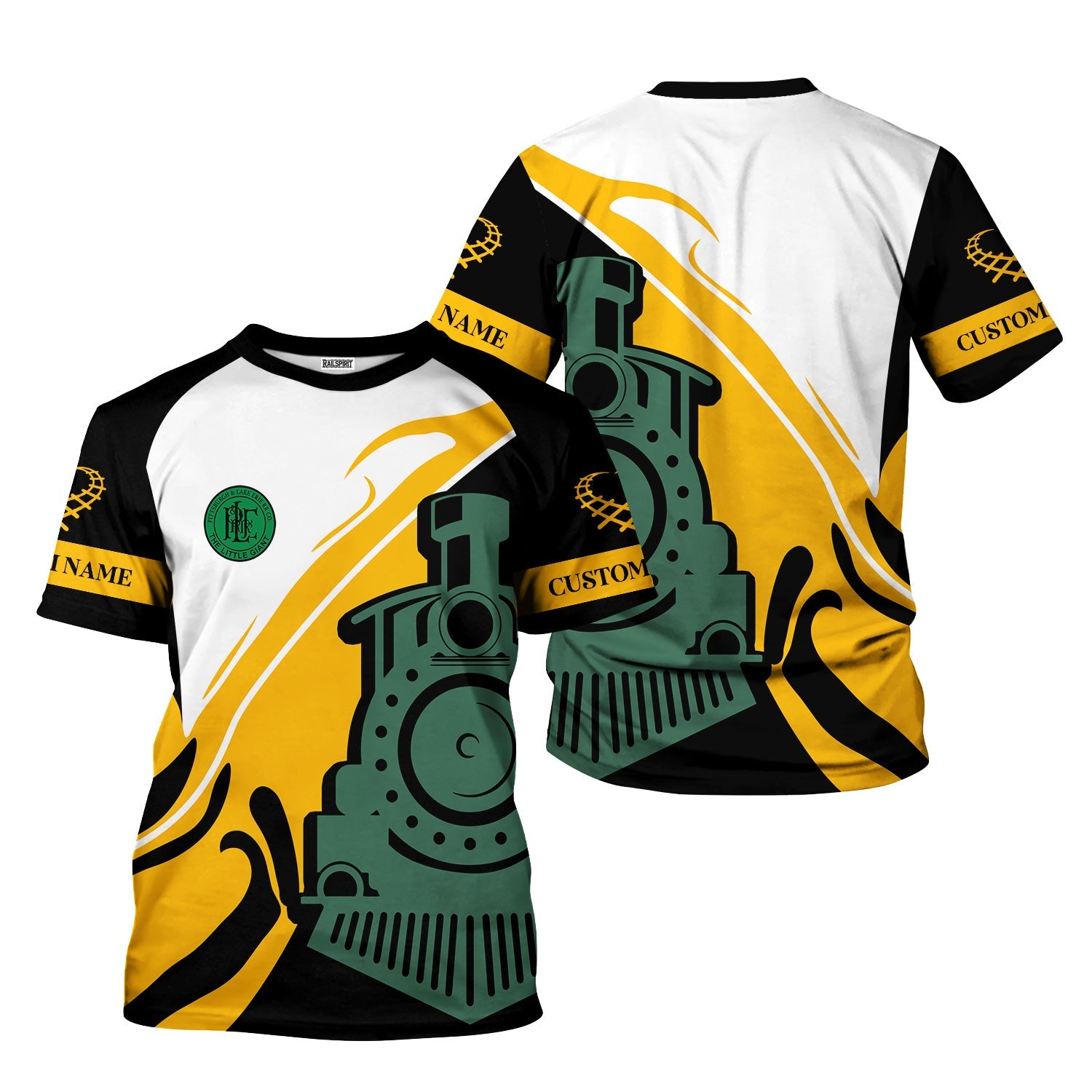 Railspirit Personalized Pittsburgh And Lake Erie Railroad T-Shirt Flame-Inspired Style Shirt Gift Idea For Train Lovers