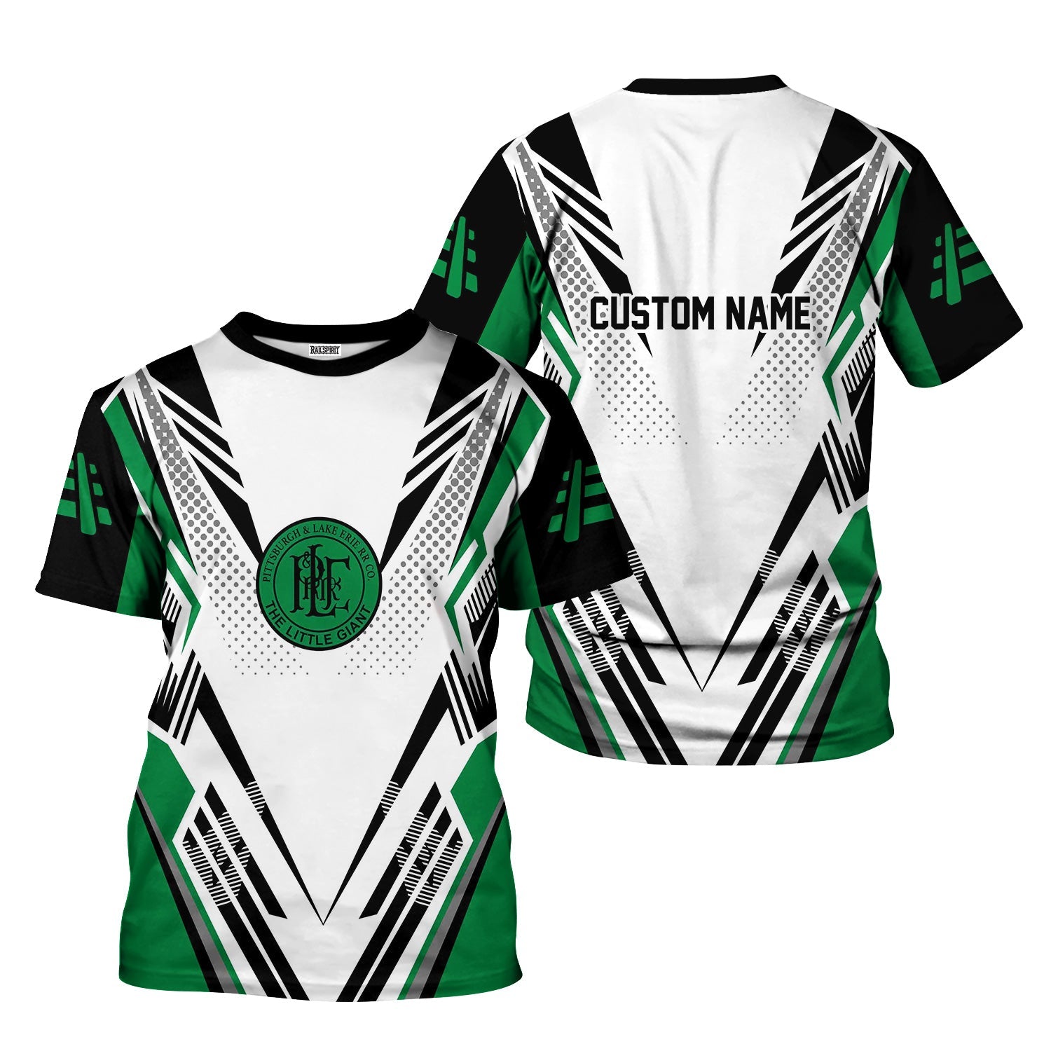 Railspirit Personalized Pittsburgh And Lake Erie Railroad T-Shirt Railroad Tribute Design Train Shirt for Train Lovers