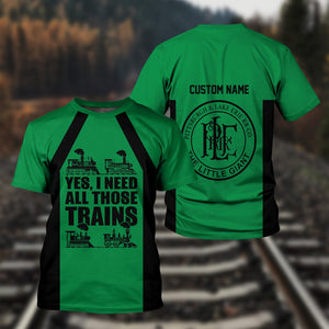 Railspirit Custom Name Pittsburgh And Lake Erie Railroad T Shirt Yes I Need All Those Train Printed Shirt